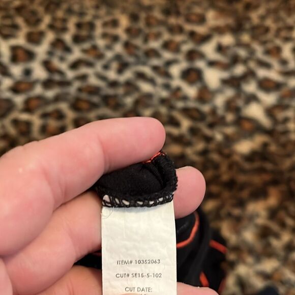 Torrid Black Orange Coral Striped Skirt Casual Event Contemporary Office Work - Picture 8 of 9